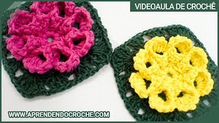 Flor Dália em Crochê