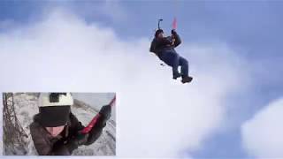 25 02 2018 Прыжок с громоотвода с тарзанкой (rope jump). г. Тюмень, ул. Харьковская