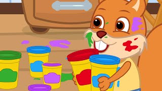Famille d'Écureuil - Pâte à modeler Dessin Animé 2020 en Français