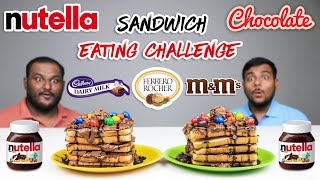 NUTELLA CHOCOLATE SANDWICH EATING CHALLENGE | Chocolate Sandwich Eating Competition | Food Challenge