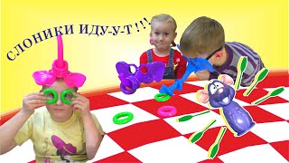 Тая и друзья играя в Веселые кольца превращаются в шустрых слоников с ловким хоботом. Новое видео !