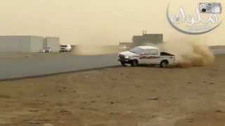 Toyota Hilux does a massive drift