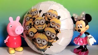Giant Minions Balloon Surprise Kinder Barbie Mashems Paw Patrol Disney Frozen Elsa Fashems PeppaPig
