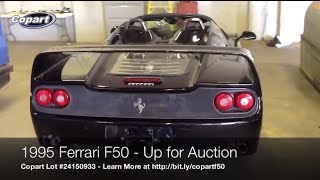1995 Ferrari F50 Up for Auction at Copart