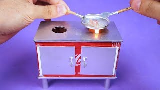 Increíble Mini Cocina hecha con latas de refresco
