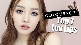 [ENG] 7 BEST-SELLERS Colourpop LUX LIPSTICKS