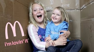 We Pretend to MAIL OURSELVES TO MCDONALDS! (skit)