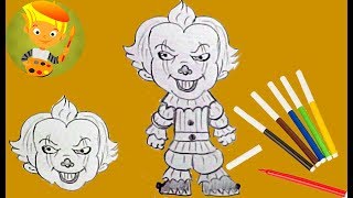 Как нарисовать клоуна Злобный клоун Оно How to Draw Pennywise Clown IT