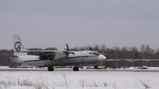 Посадка Ан-26 RA-26631 "Лётные проверки и системы" 02.03.2017г.