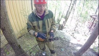 Как сделать полиспаст / Удаляем аварийные деревья