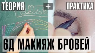 Микроблейдинг бровей. Идеальные брови 6д. Макияж бровей 6d. Коррекция брови 6d brows. Золоташко
