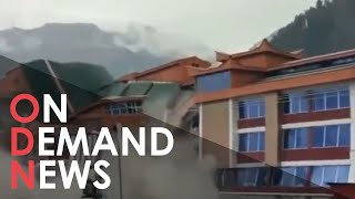 Moment Pakistan’s Iconic Hotel CRASHES into Raging Torrents