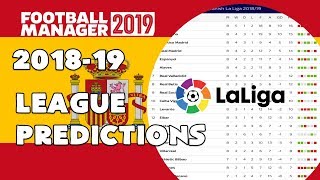 FOOTBALL MANAGER 2019 - LA LIGA PREDICTIONS 2018-19 SEASON