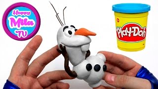 ОЛАФ лепим из пластилина ХОЛОДНОЕ СЕРДЦЕ лучший олаф как живой Olaf Snowman Frozen