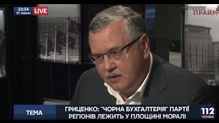 Анатолій Гриценко в програмі "Вечірній прайм" на телеканалі "112 Україна" (07.06.2016)