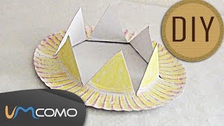 DIY -  Coroa de Carnaval feito com Prato de Papel