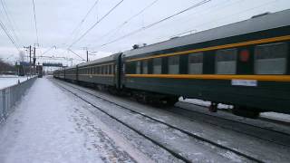 Электровоз ЭП2К с поездом № 3 Пекин - Москва