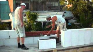 Кладка газосиликатных блоков