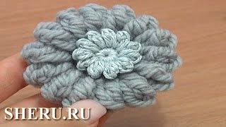 How To Crochet Button Урок 1 Как связать крючком пуговицу, полный урок