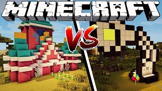 DISNEY HOUSE VS PIXAR HOUSE - Minecraft