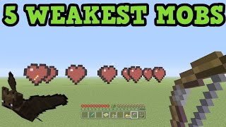 Top 5 WEAKEST MOBS in Minecraft (Xbox One / PS4)