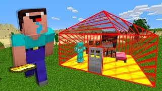 НУБ ПРОТИВ НЕВИДИМОГО ДОМА В МАЙНКРАФТ ! ТРОЛЛИНГ НУБА В MINECRAFT Мультик
