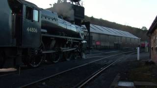 Newly arrived Black 5 No. 44806 on the NYMR