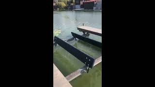 Подъемник для катера. Спуск катера на воду механизм работы