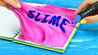 10 DIY Squishy School Supplies vs Slime School Supplies Challenge
