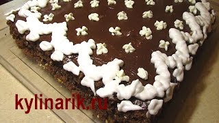 Шоколадный БИСКВИТНЫЙ торт! Рецепт с творожным кремом от kylinarik.ru