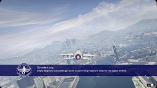 Outside Loop! Lesson 1, GTAOnline Flight School! - Let's Play GTA 5 Online PC 1080p HD